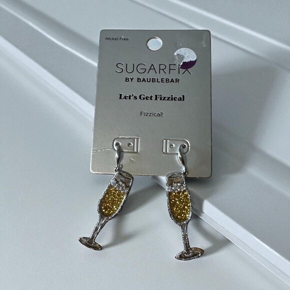 SUGAR FIX by BAUBLEBAR Let’s Get Fizzical Champagne Drop Earrings NEW - Picture 1 of 7
